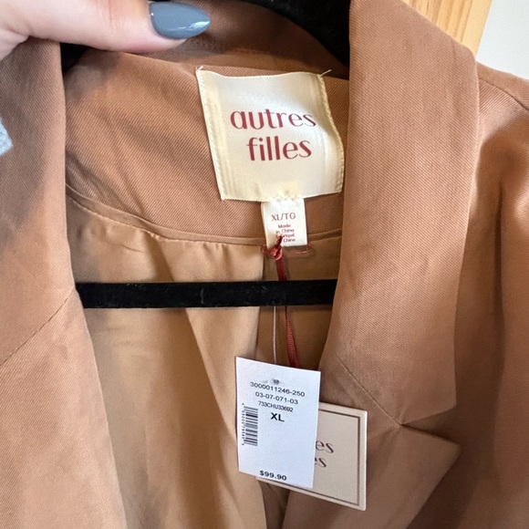 Sandwash Blazer by Autres Filles - Dark Camel NWT - Picture 4 of 5
